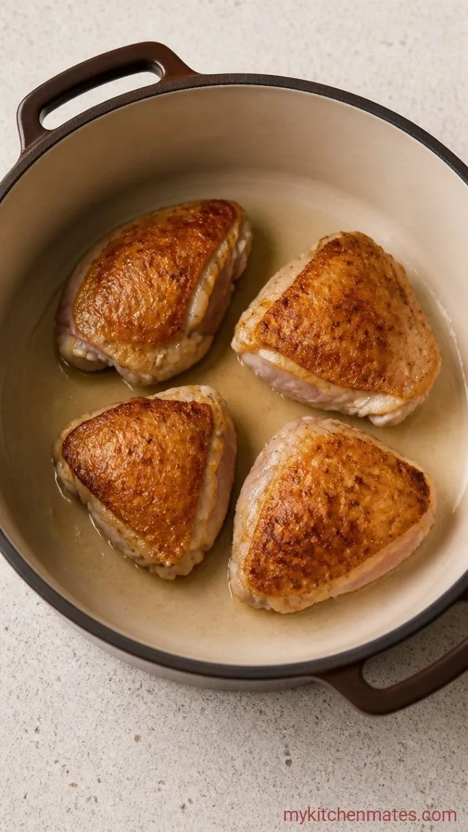 Creamy Crockpot Marry Me Chicken Soup Step 1: Brown the Chicken