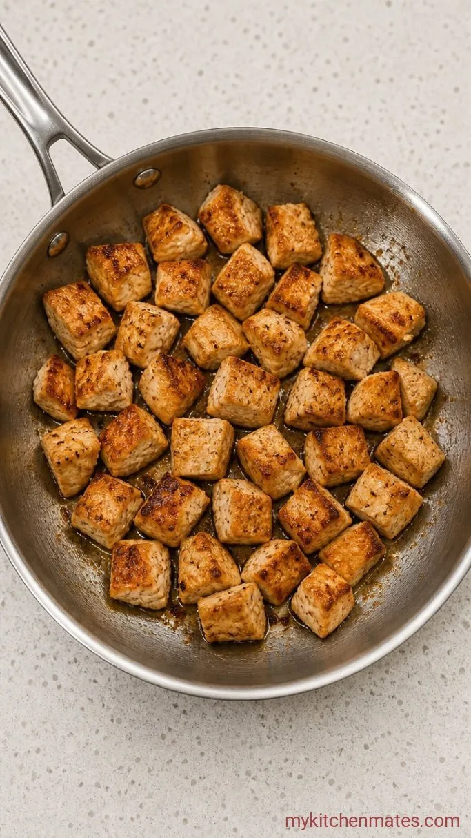 One-Pan Creamy Chicken Parmesan Pasta Step 1: Brown the Chicken