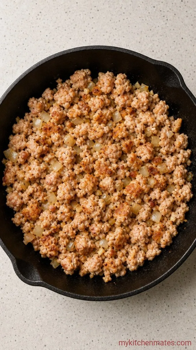 20-Minute Ground Chicken Taco Bowls Step 1: Brown the Chicken