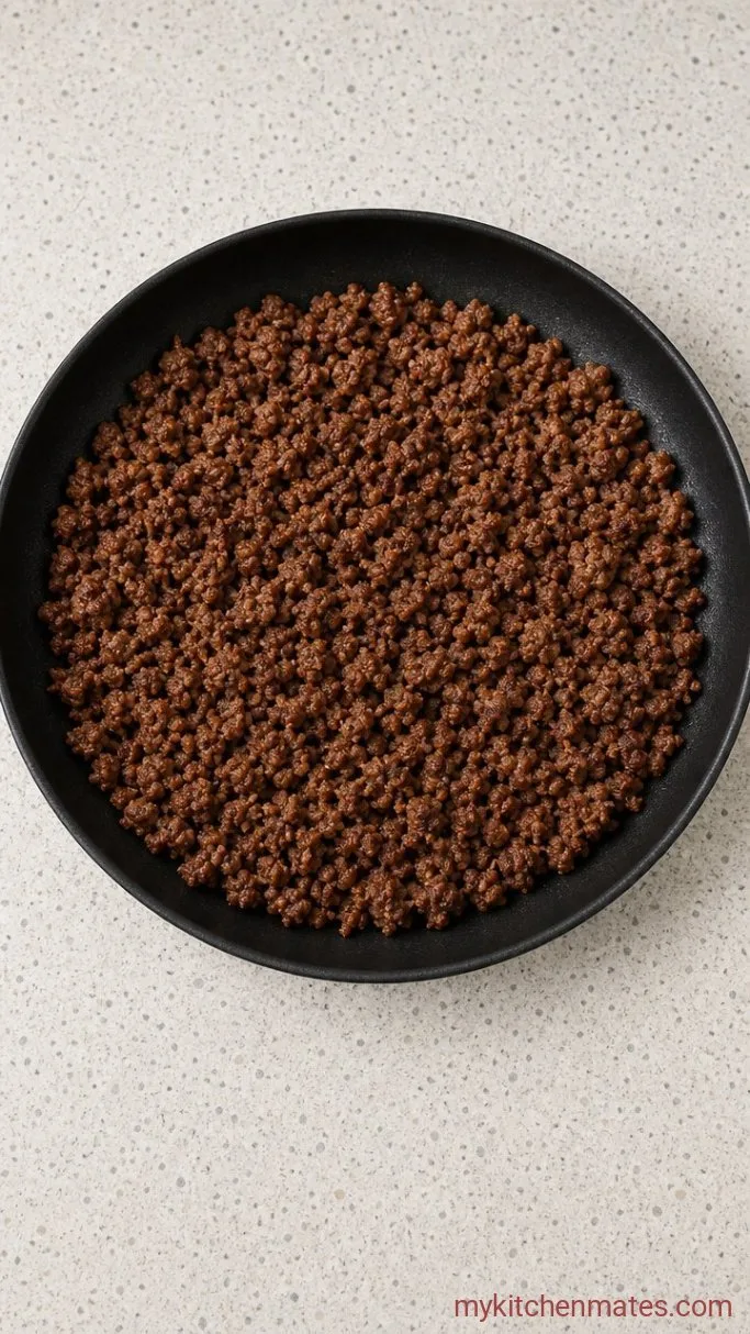 Quick Ground Beef Egg Roll in a Bowl Step 1: Brown the Ground Beef
