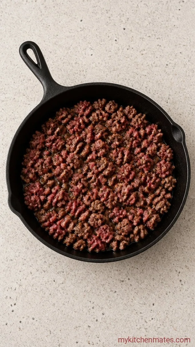 Walking Tacos for a Crowd in 30 Minutes Step 1: Brown the Ground Beef