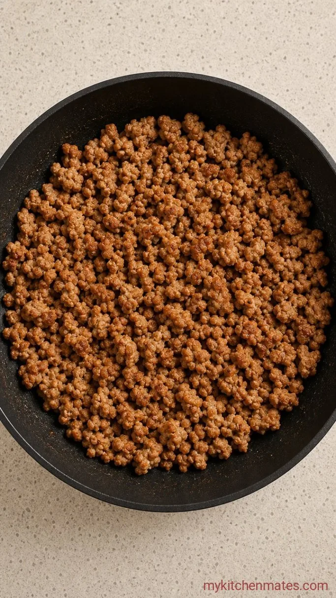 Quick Weeknight Ground Turkey Taco Salad Step 1: Brown the Ground Turkey