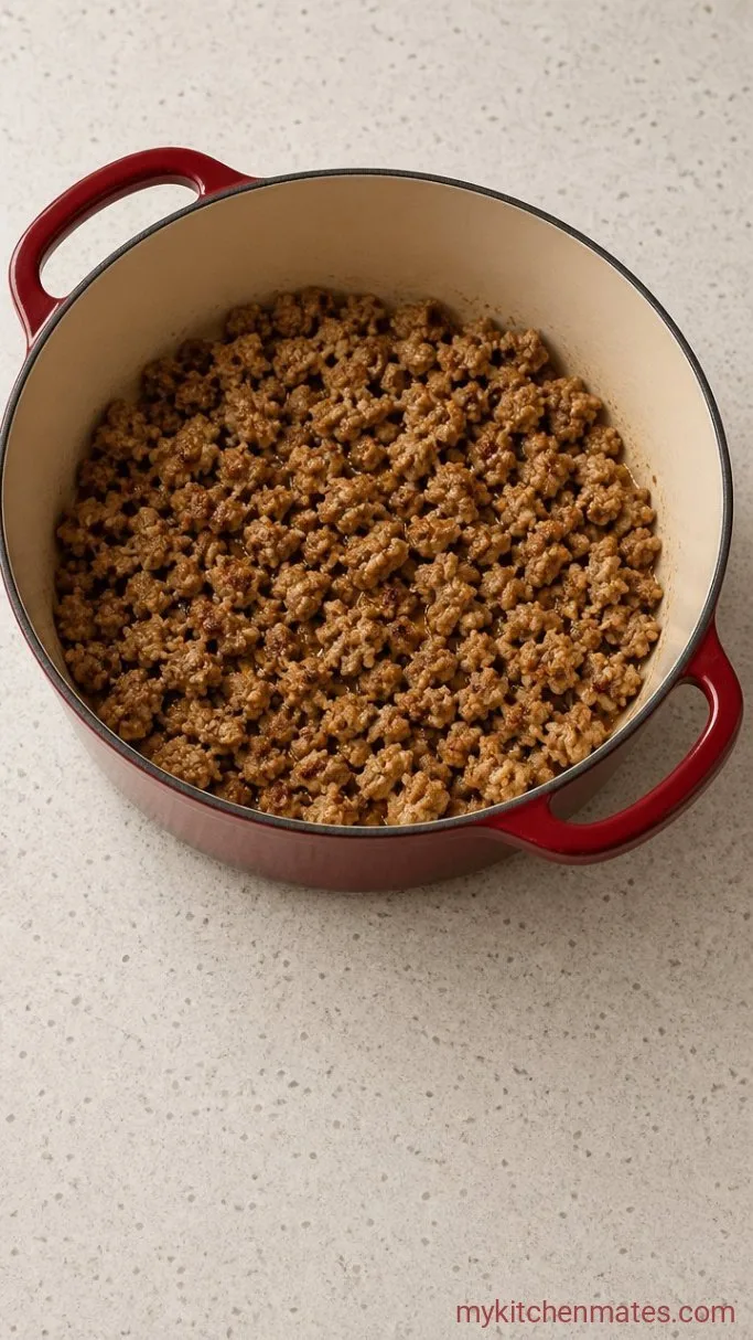 Step 1: Brown the Ground Turkey