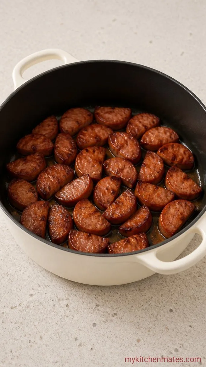 Step 1: Brown the Kielbasa