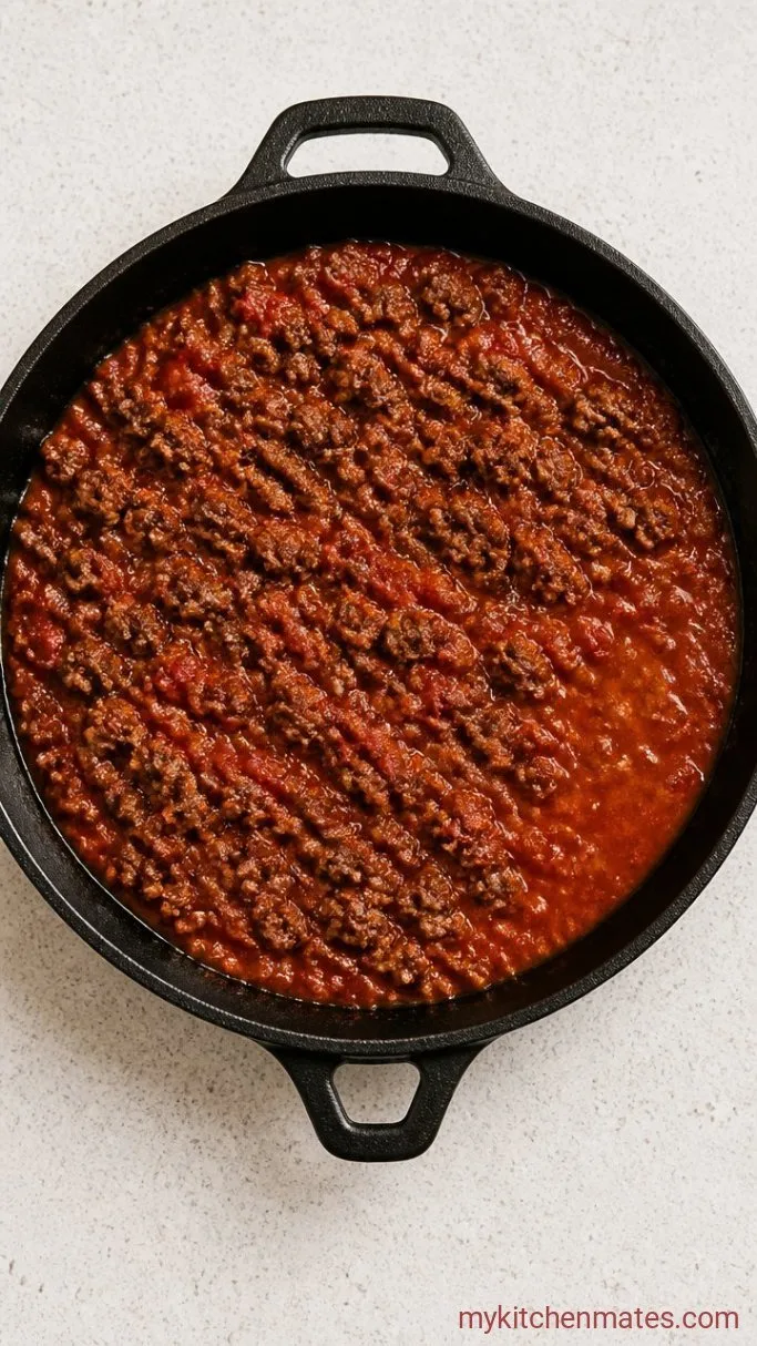 Step 1: Brown the Meat and Sauce