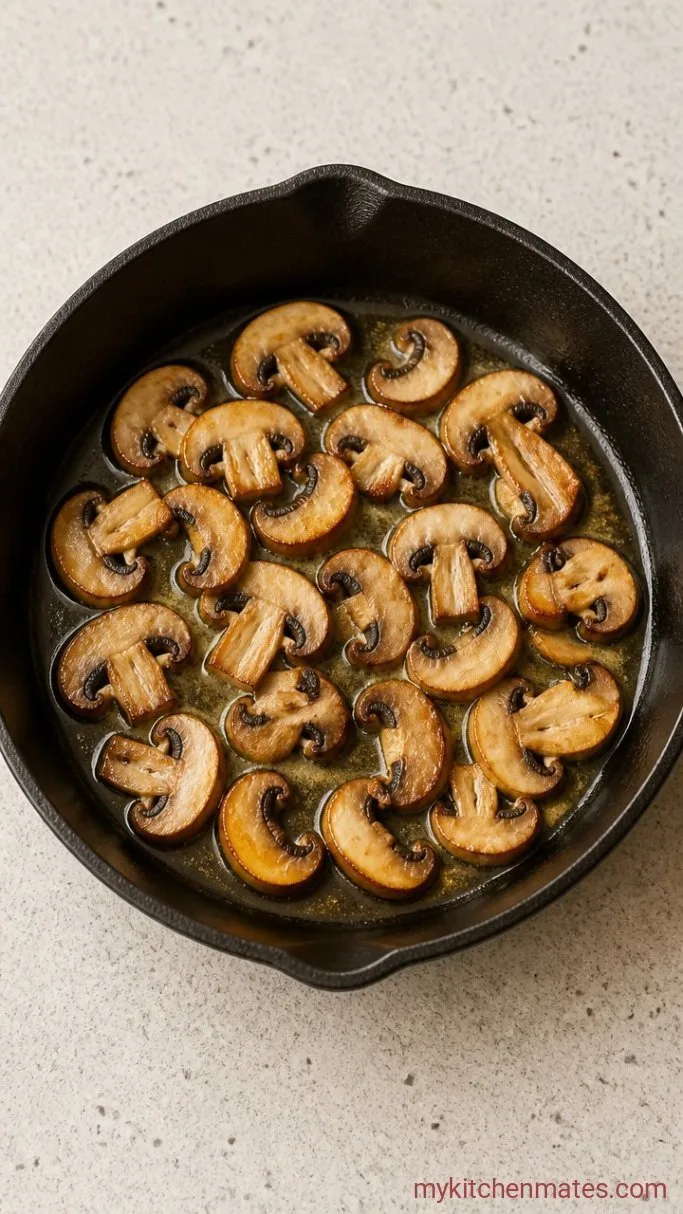 Quick Cream of Mushroom Gravy from Scratch Step 1: Brown the Mushrooms