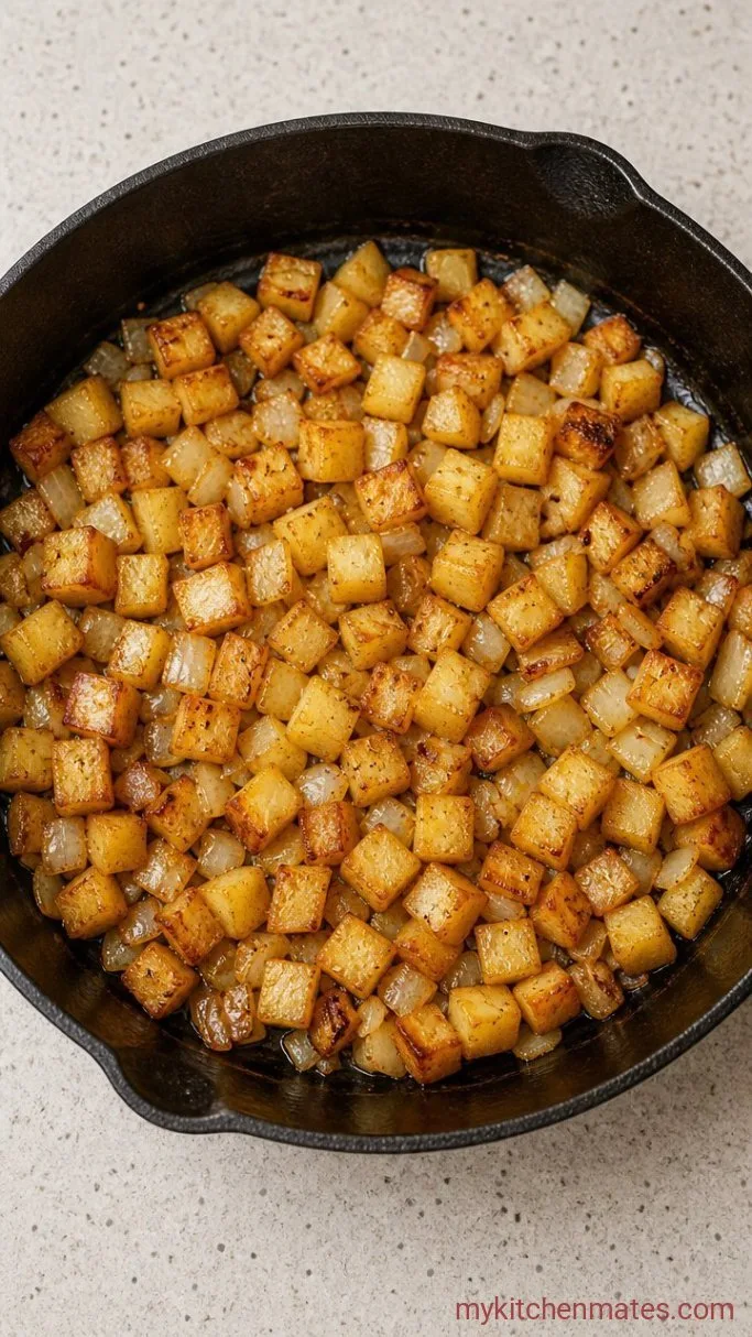 Step 1: Brown the Potatoes and Onion