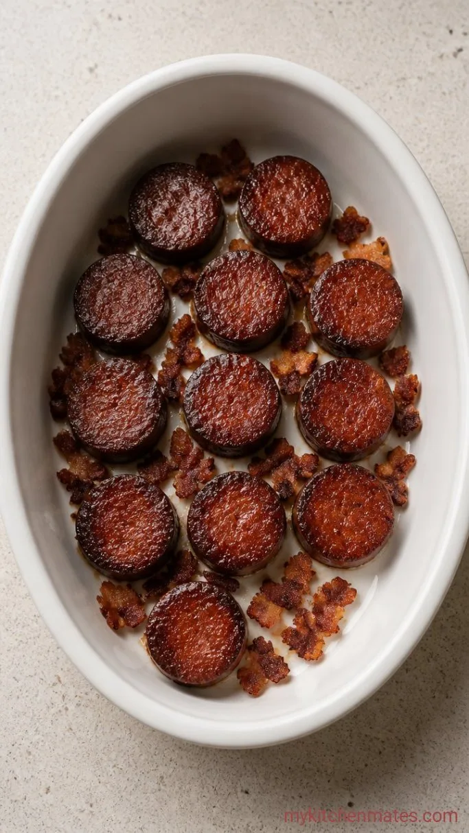 Step 1: Brown the Sausage and Bacon