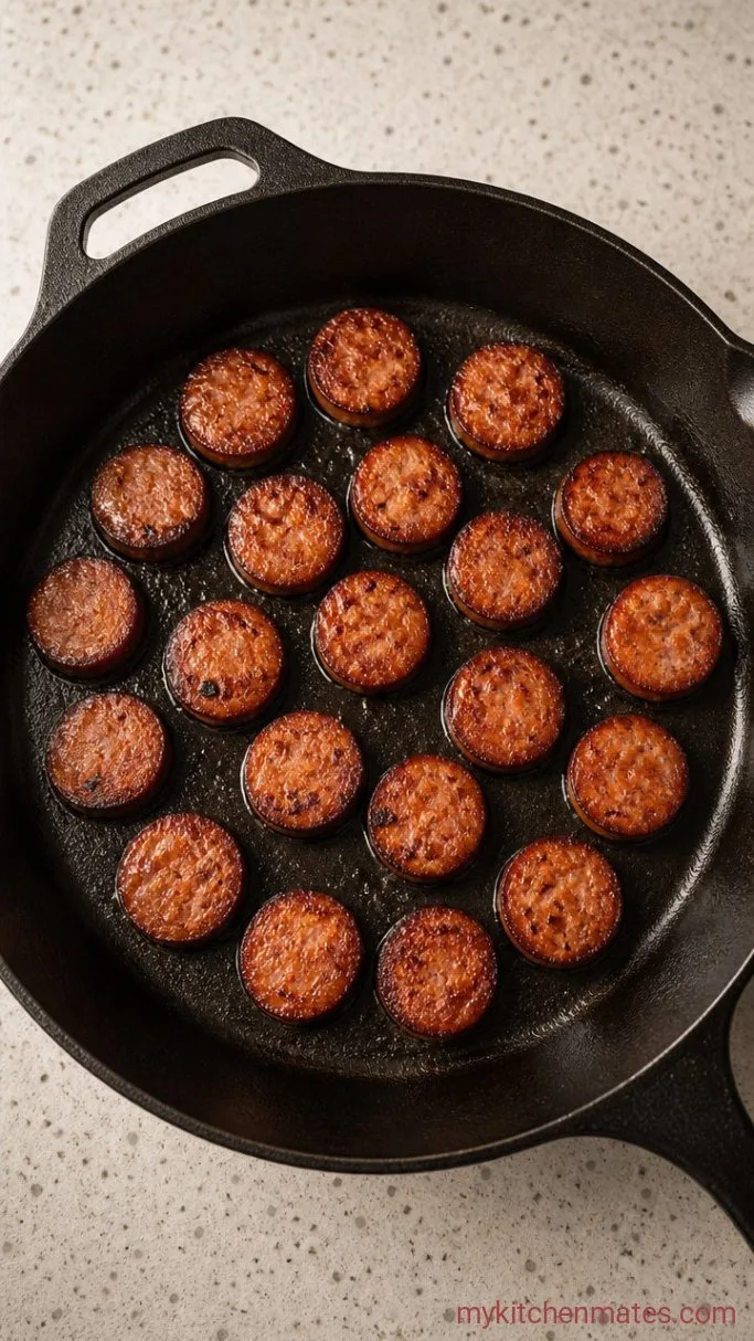 30-Minute One-Pan Cabbage, Shrimp, and Sausage Step 1: Brown the Sausage