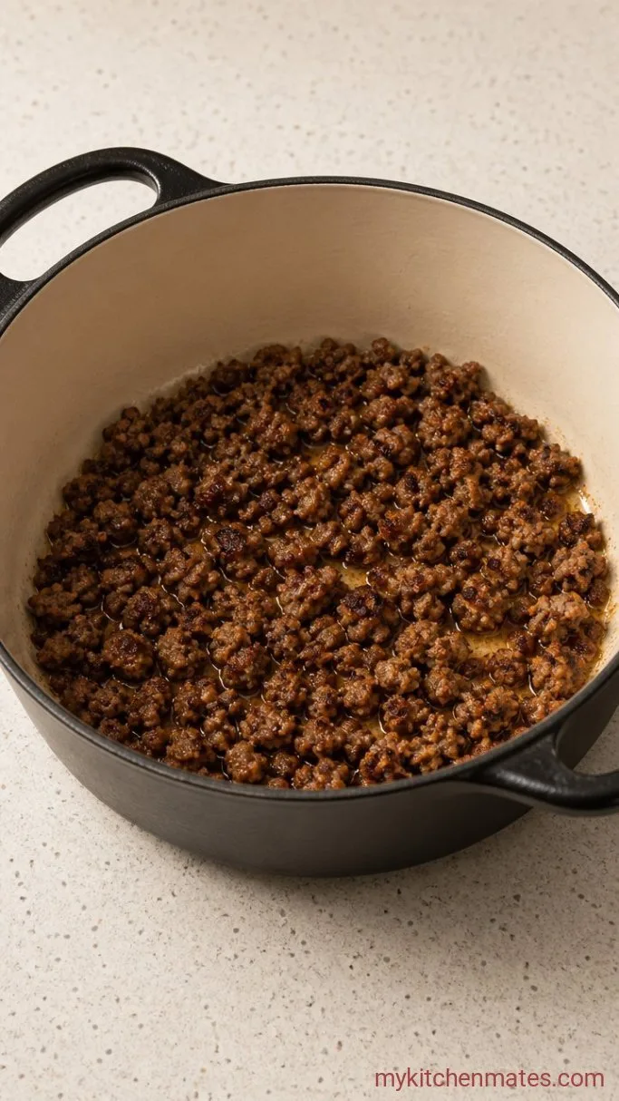 Step 1: Brown the Sausage