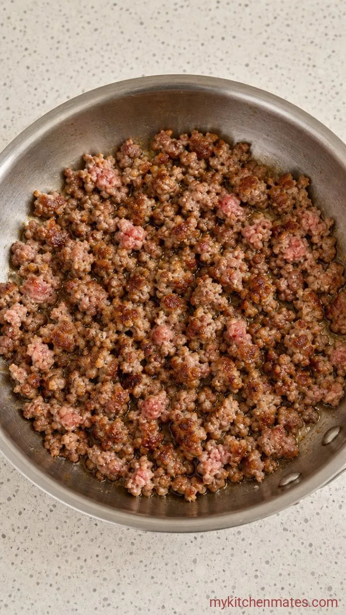 Step 1: Brown the Sausage
