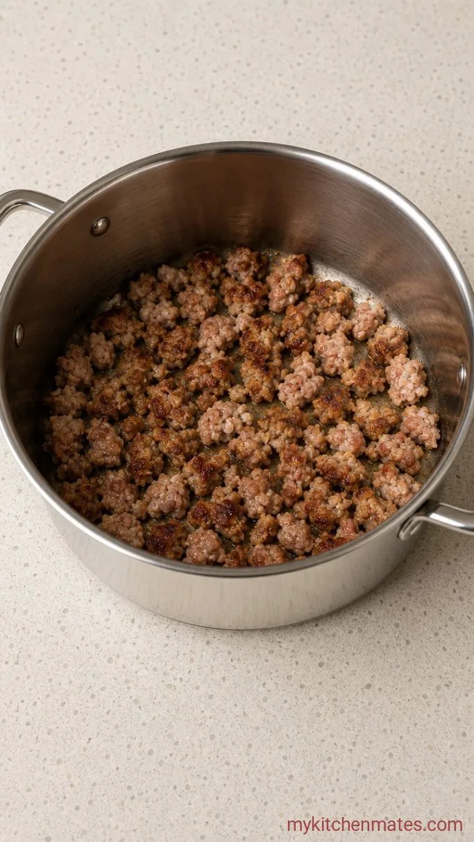 Step 1: Brown the Sausage