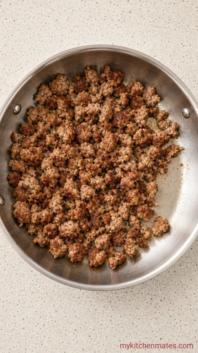 Step 1: Brown the Sausage