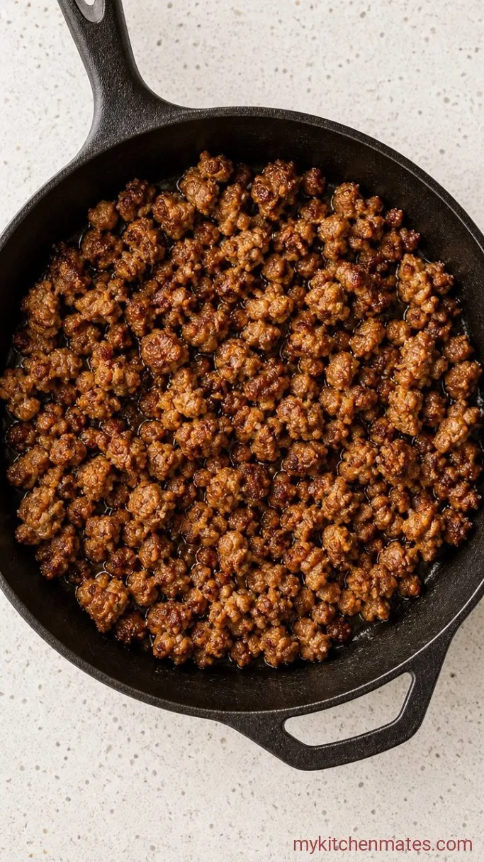 One-Pot Creamy Italian Sausage Pasta Step 1: Brown the Sausage