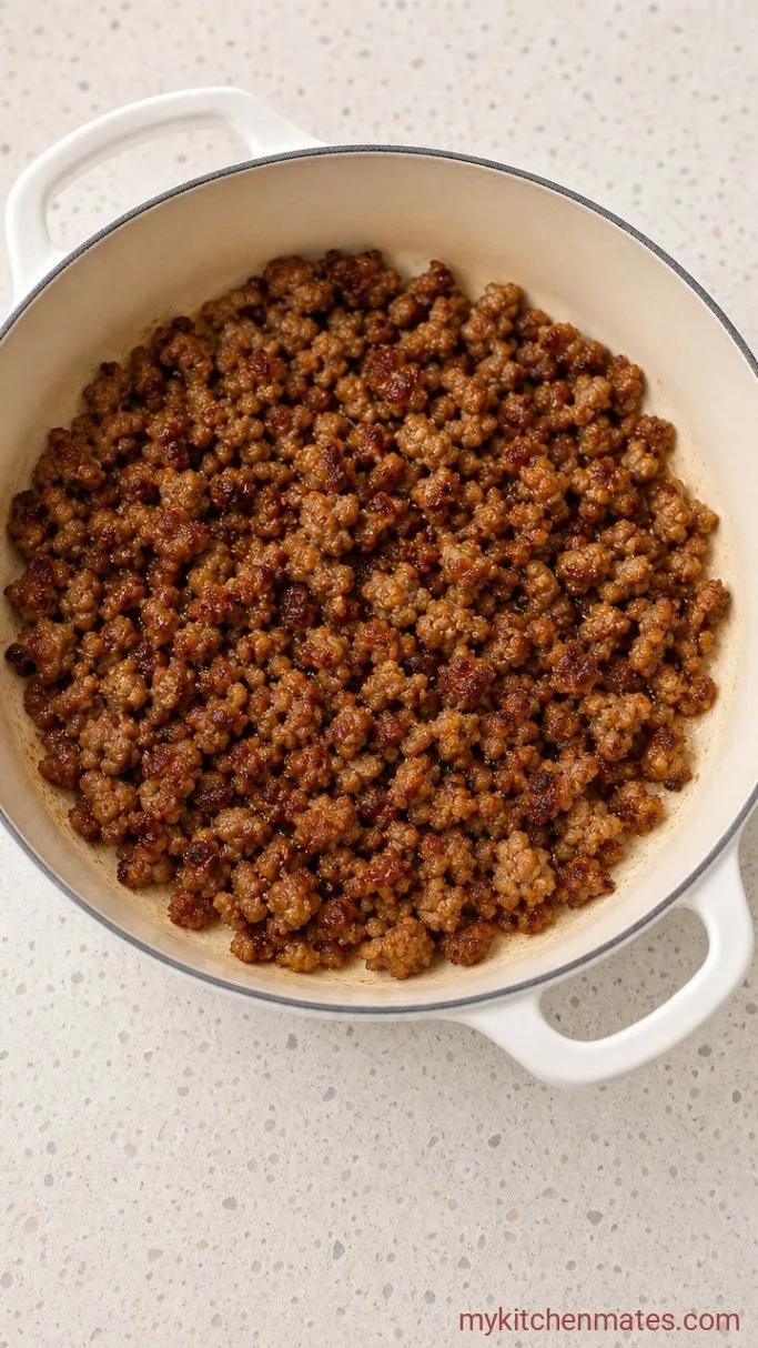 Step 1: Brown the Sausage