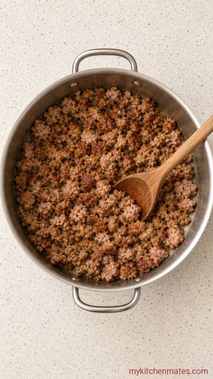 Step 1: Brown the Sausage