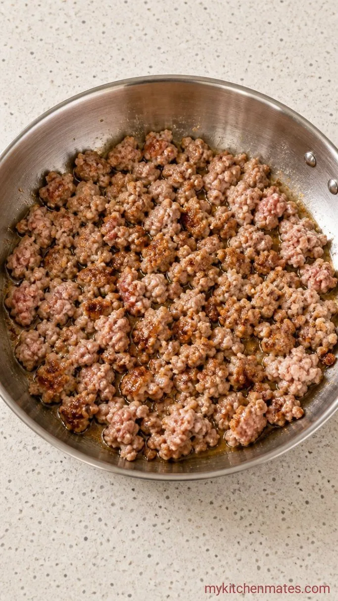 Step 1: Brown the Sausage
