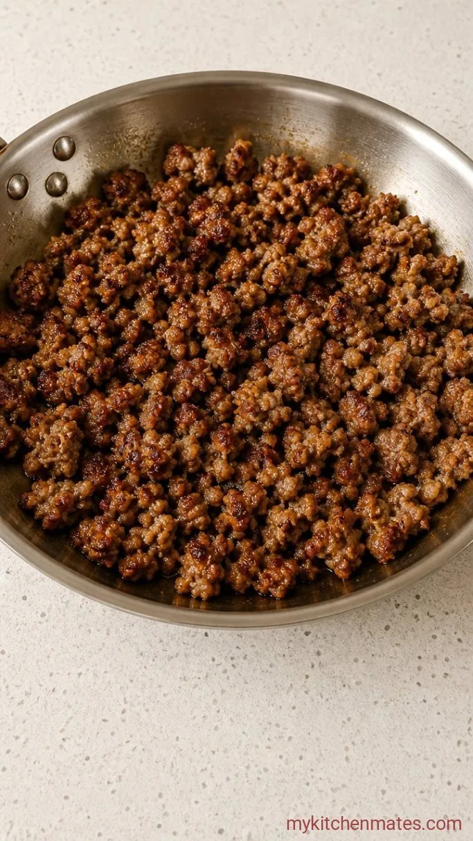 20-Minute Sausage Pesto Pasta Step 1: Brown the Sausage
