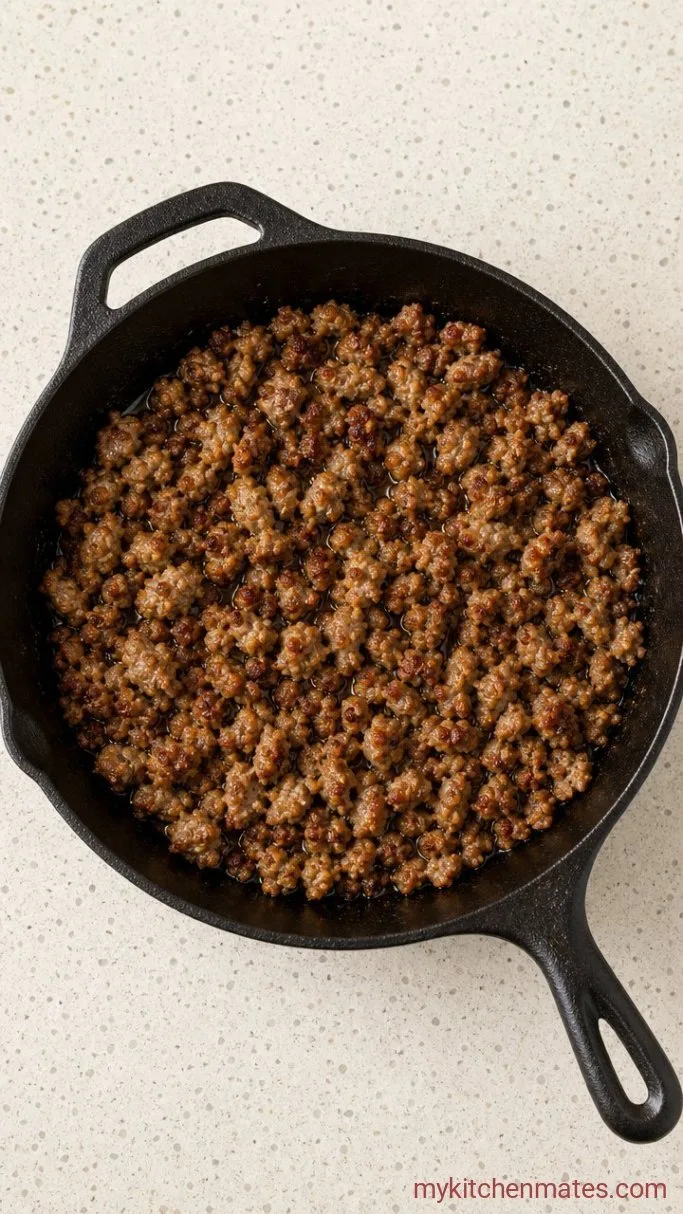 Crispy Tater Tot Breakfast Casserole (Make It the Night Before) Step 1: Brown the Sausage