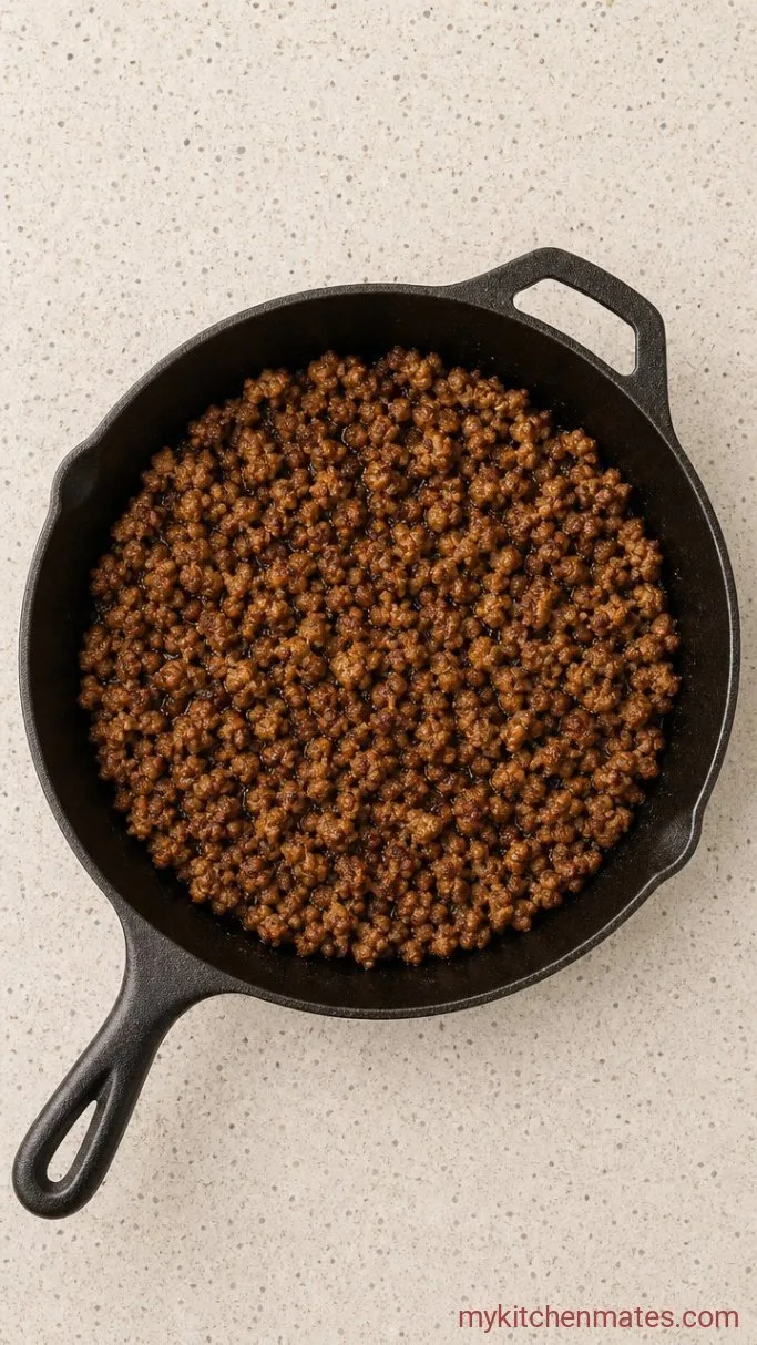 Make-Ahead Biscuit Breakfast Casserole Step 1: Brown the Sausage