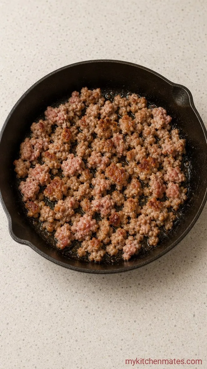 Step 1: Brown the Sausage