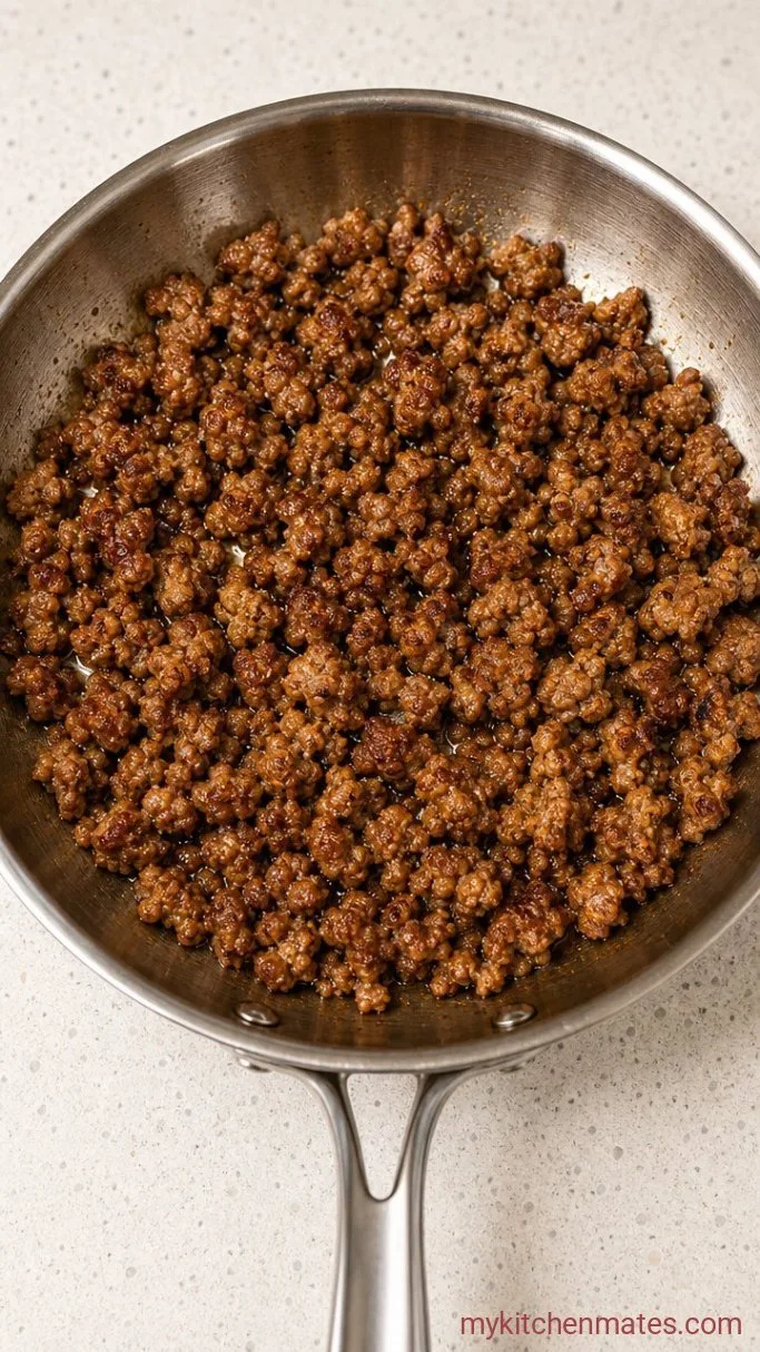 No-Boil Gluten Free Baked Ziti Step 1: Brown the Sausage