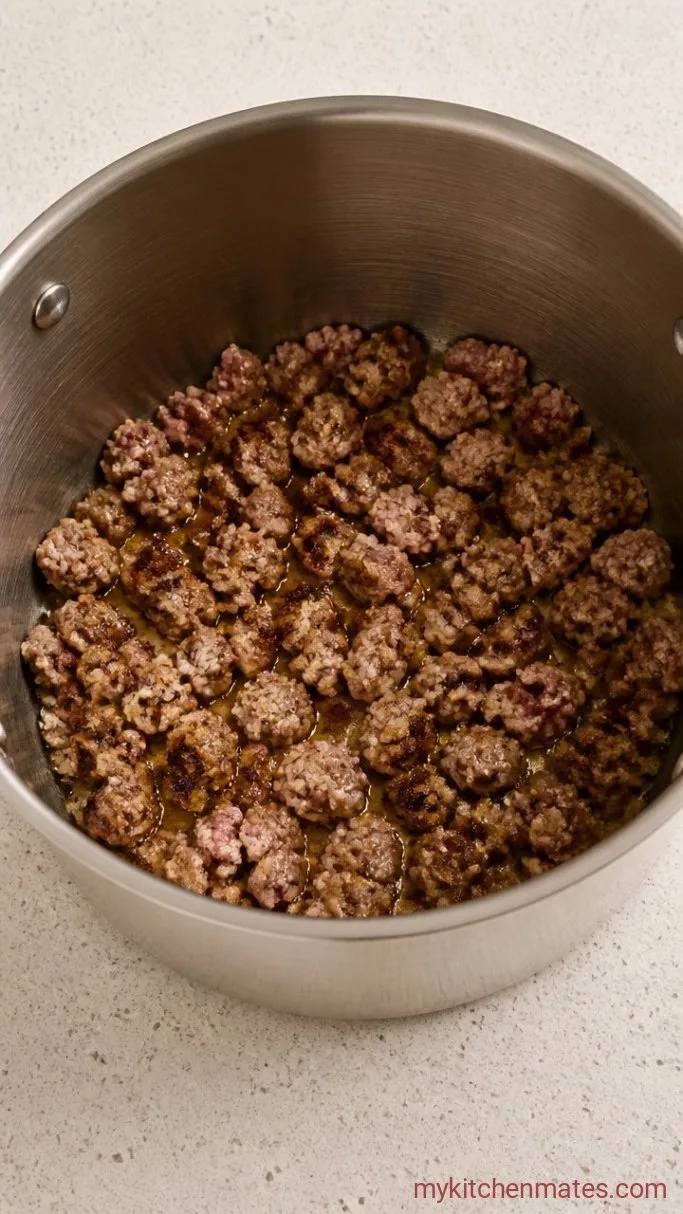 Step 1: Brown the Sausage