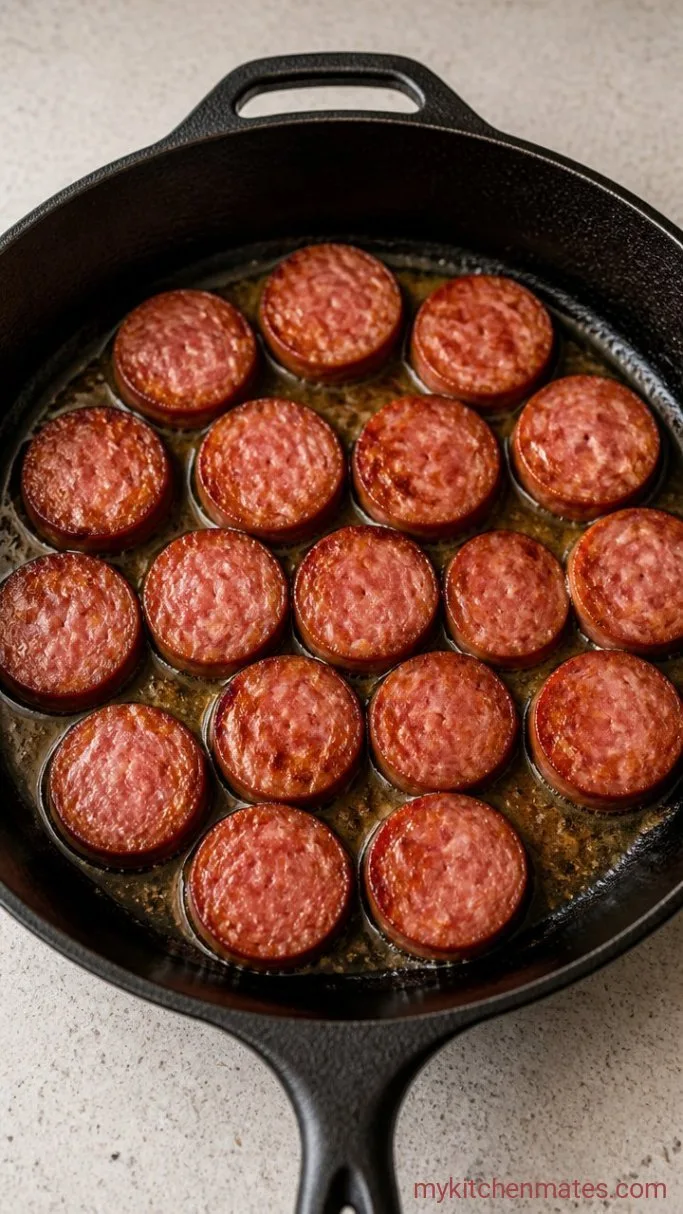 One-Pan Fried Cabbage with Sausage Step 1: Brown the Sausage