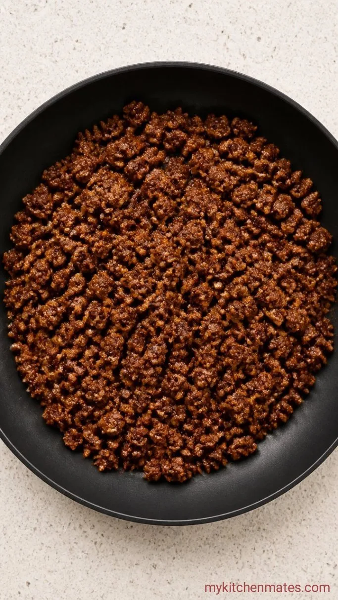 Taco Pizza with Pizza Crust Step 1: Brown the Taco Meat