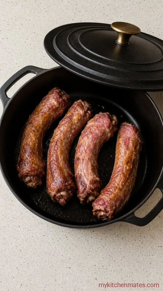 Step 1: Brown the Turkey Necks