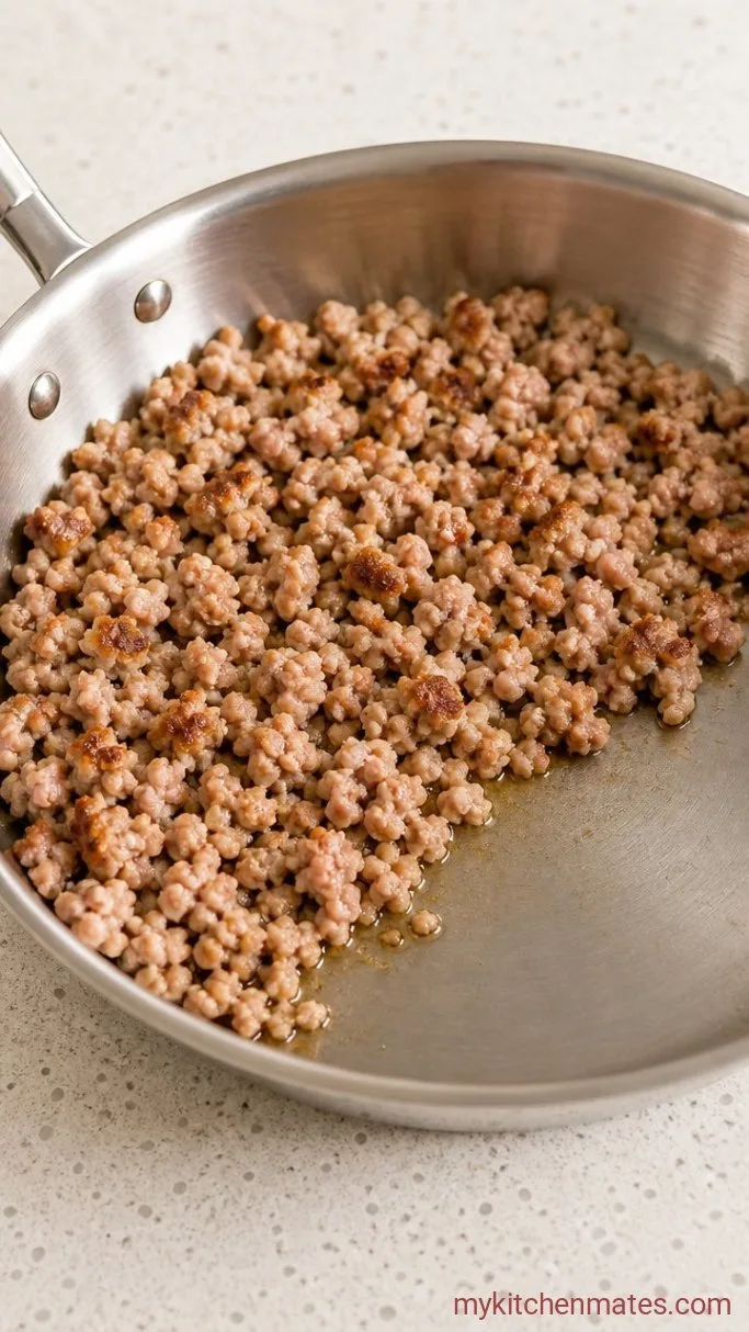 Quick High Protein Spaghetti with Turkey Bolognese Step 1: Brown the Turkey