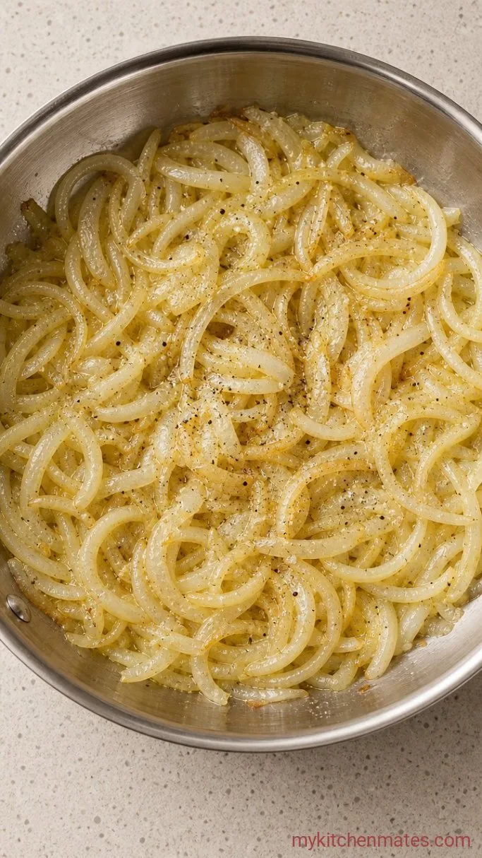Crockpot French Onion Soup with Gruyère Croutons Step 1: Caramelize the Onions