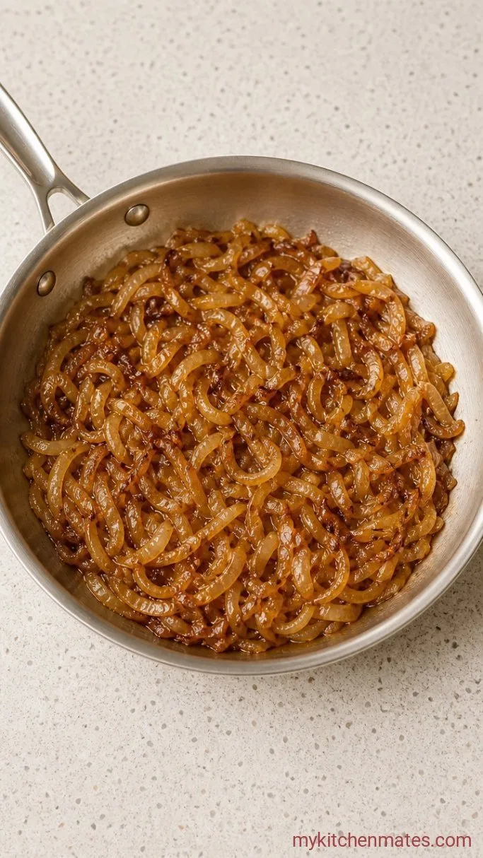 French Onion Soup Mac and Cheese Step 1: Caramelize the Onions
