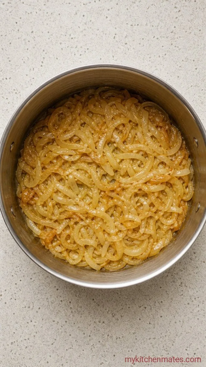 Rich Gluten Free French Onion Soup Step 1: Caramelize the Onions