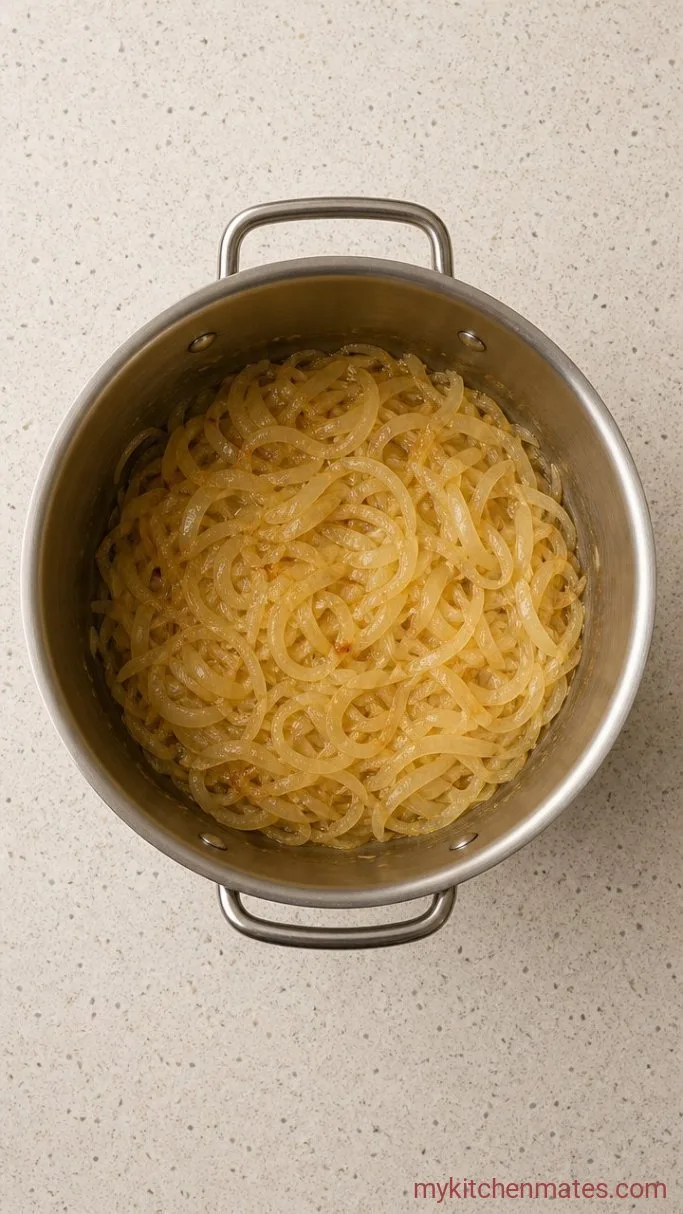 Deeply Savory Vegetarian French Onion Soup Step 1: Caramelize the Onions