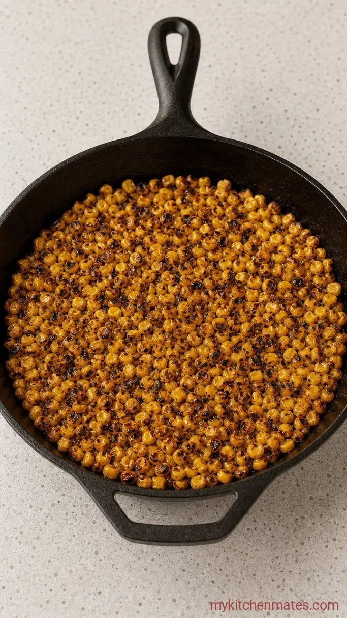 Creamy Street Corn Chicken Casserole Step 1: Char the Corn