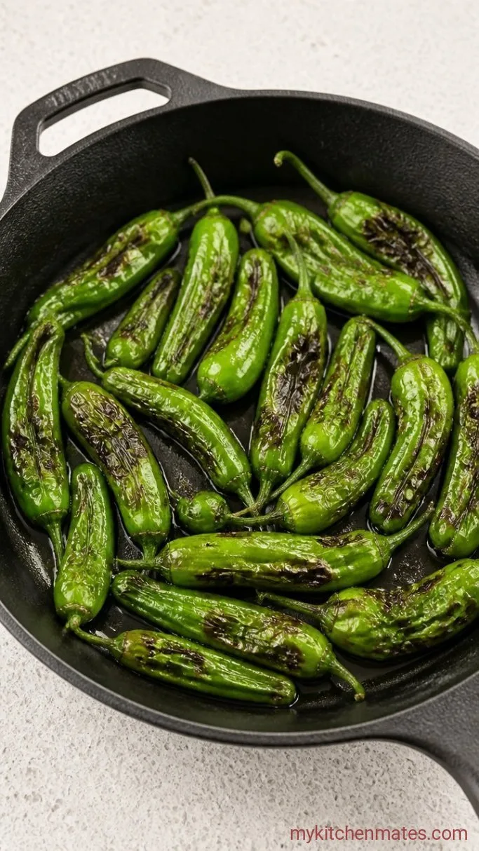 5-Minute Blistered Shishito Peppers with Flaky Salt Step 1: Char the Peppers