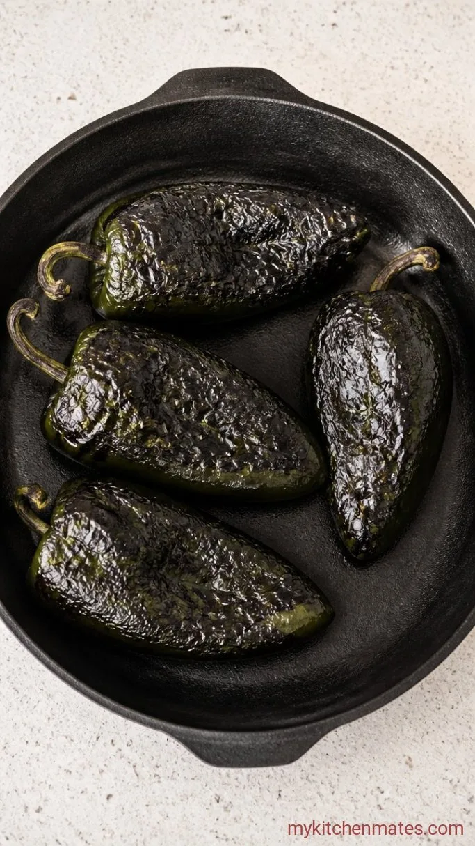 Step 1: Char the Poblanos
