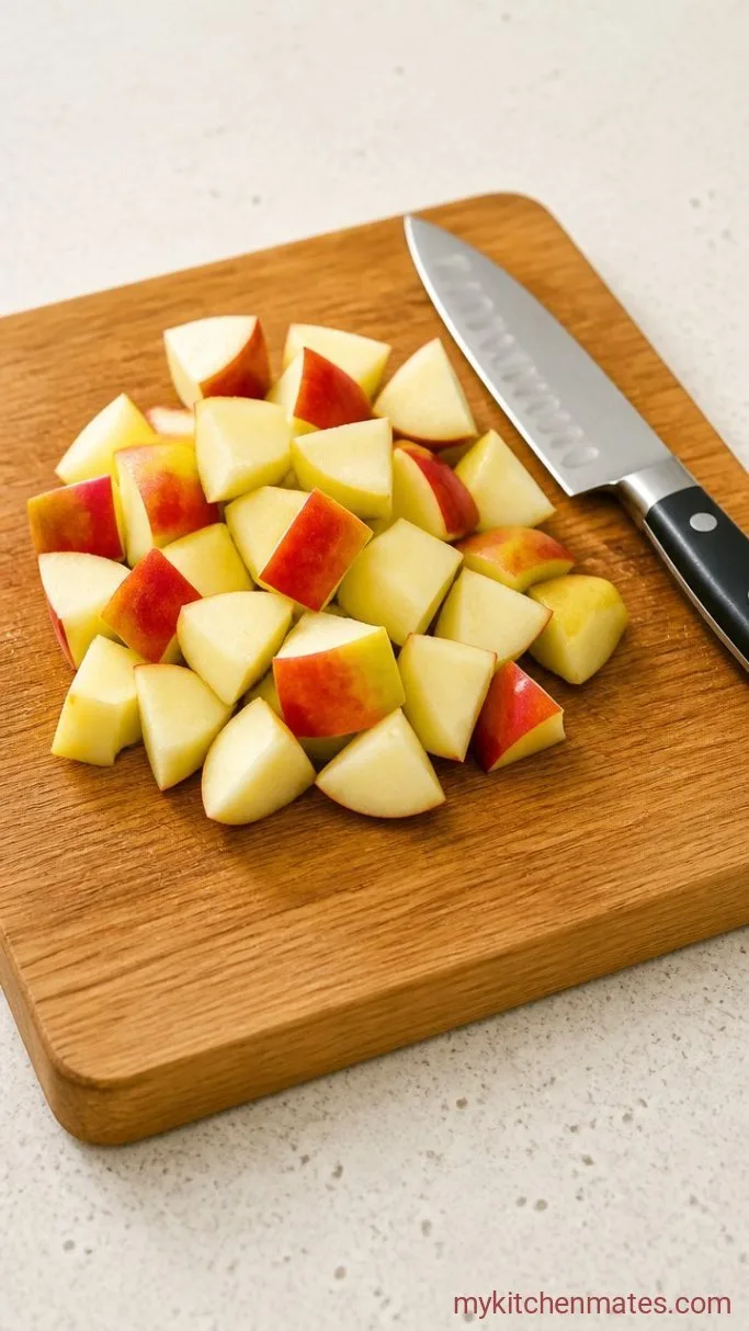Creamy 3-Ingredient Apple Milk Shake Step 1: Chop the Apple