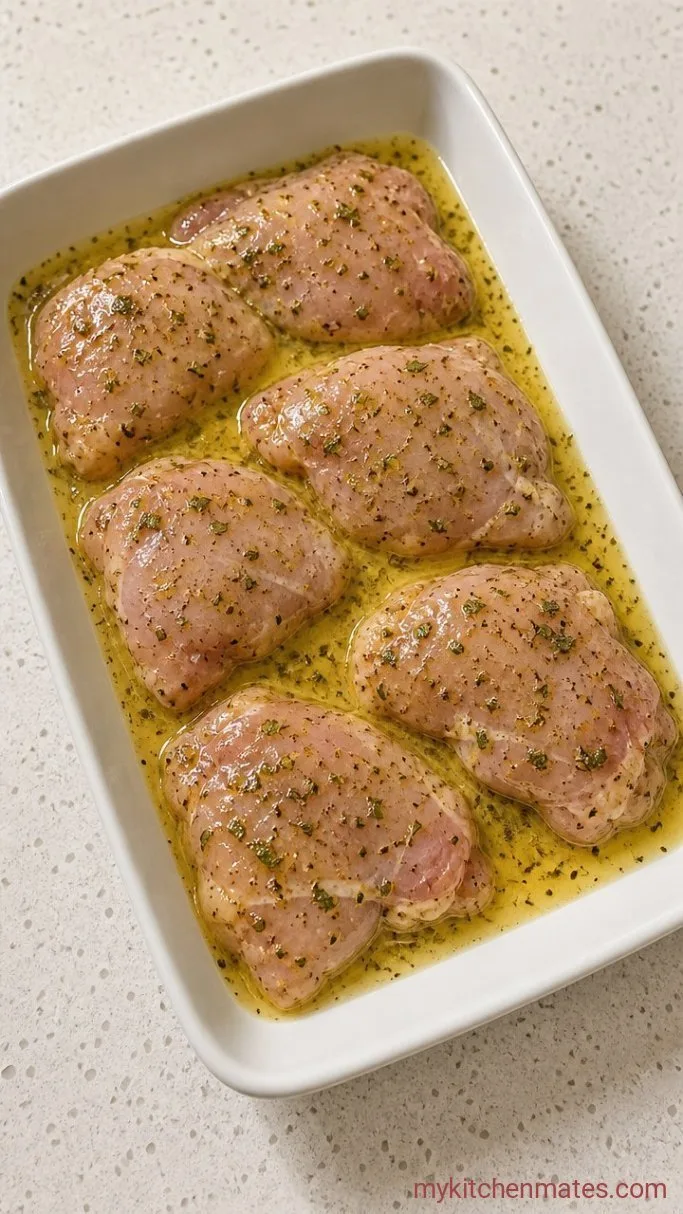 Step 1: Coat the Chicken in Lemon-Herb Marinade