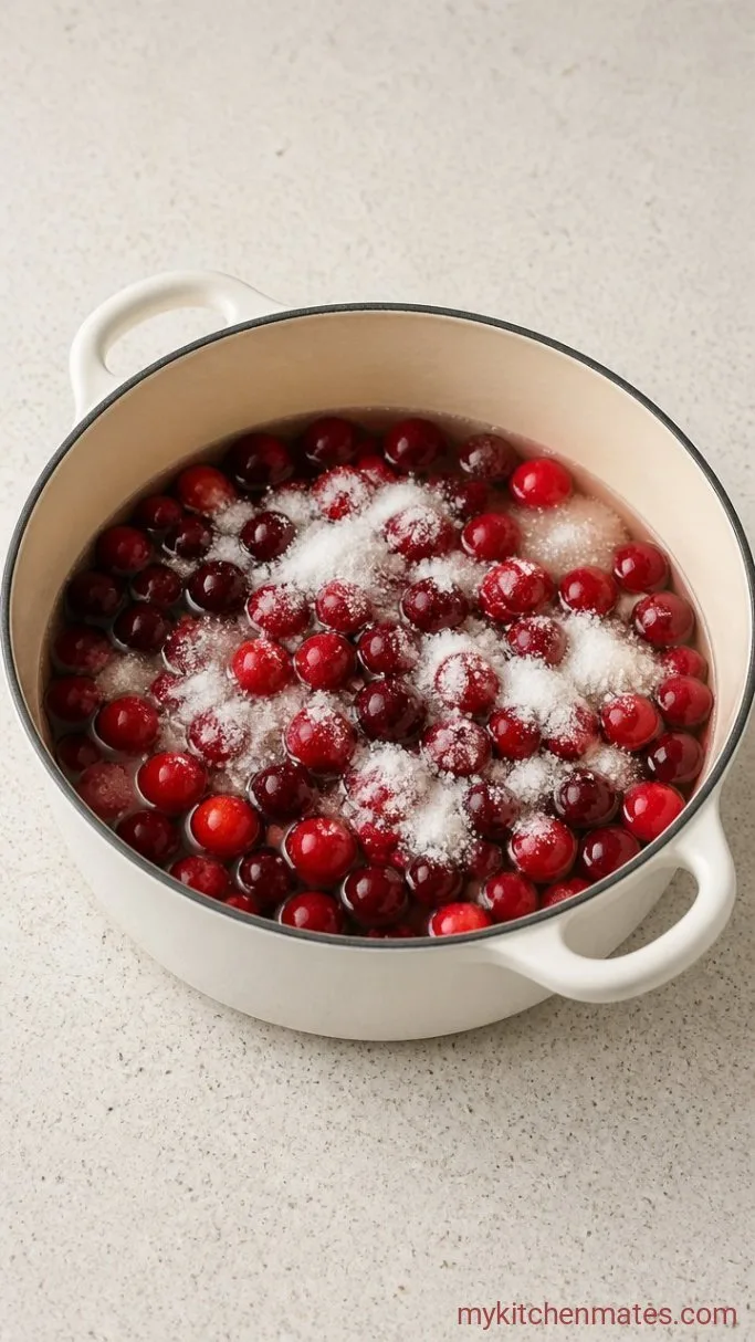 3-Ingredient Cranberry Sauce Step 1: Combine Everything in the Pot