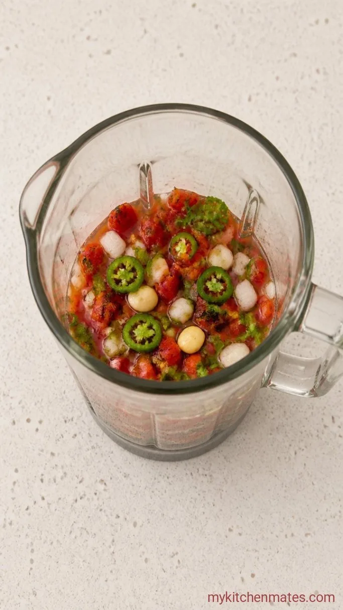 Fresh Blender Salsa Just Like Your Favorite Mexican Restaurant Step 1: Combine the Ingredients