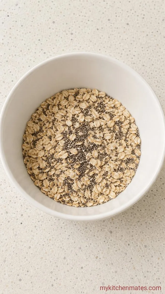 Step 1: Combine the Oats and Chia Seeds