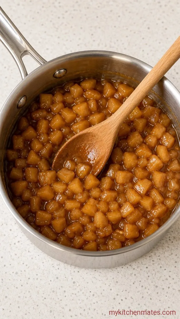 Apple Pie Cupcakes with Cinnamon Streusel Step 1: Cook the Apple Filling