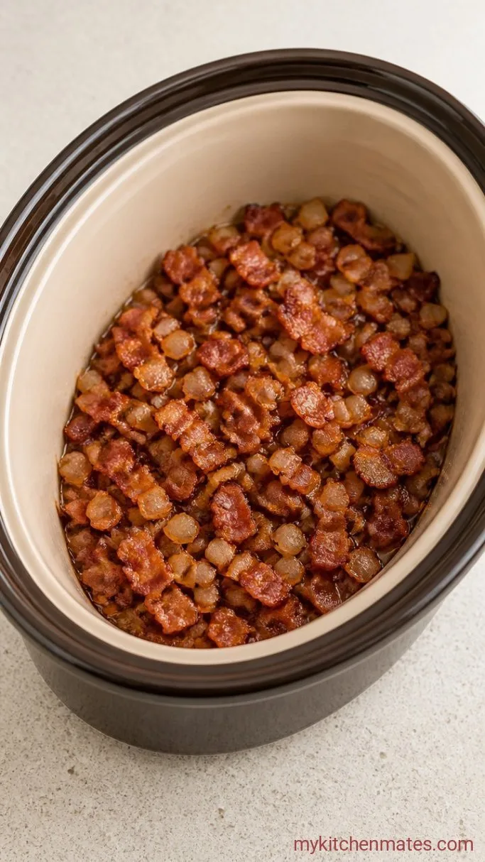 Step 1: Cook the Bacon and Onion