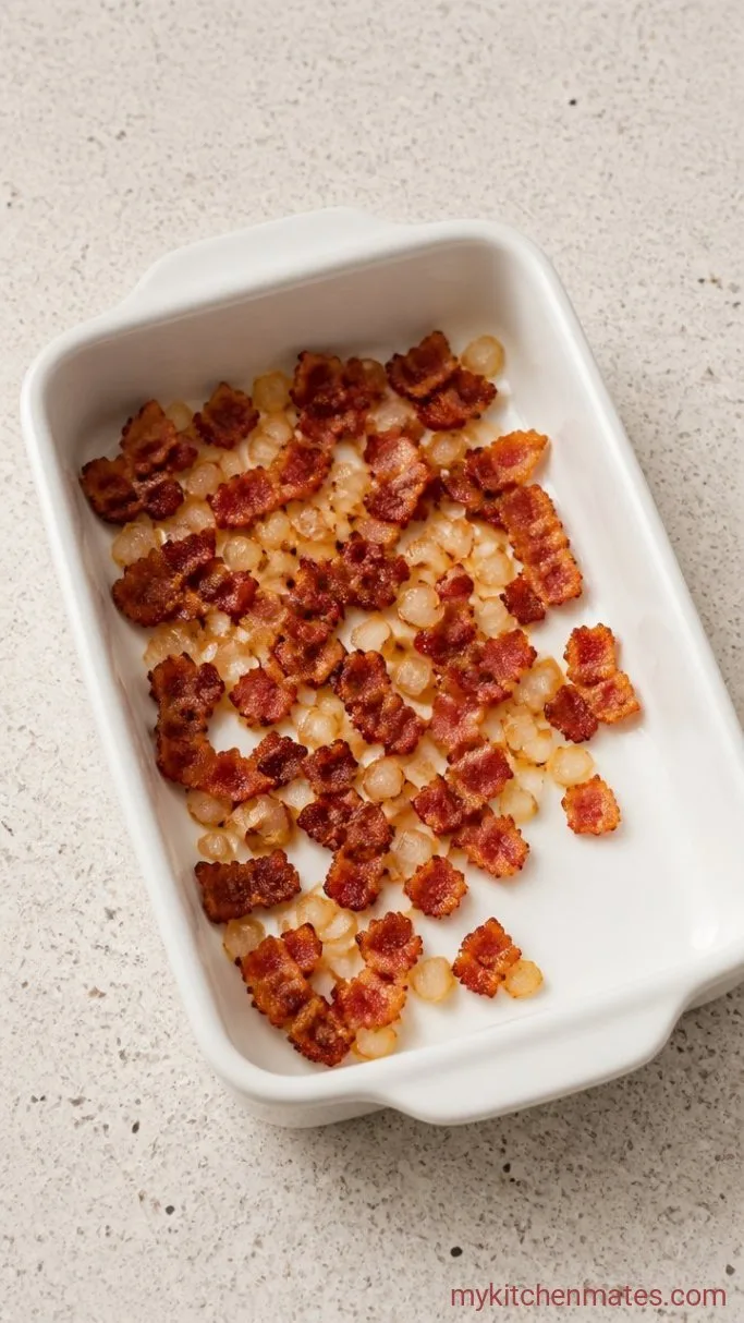 Step 1: Cook the Bacon and Onion