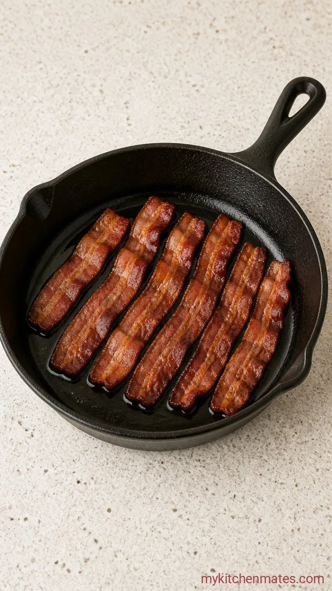 Easy Baked Hawaiian Roll Breakfast Sliders Step 1: Cook the Bacon