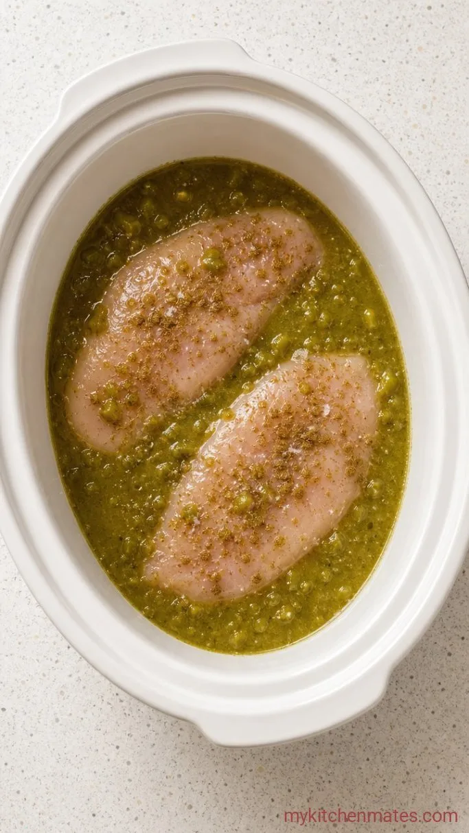 Creamy Crockpot Chicken Enchiladas Step 1: Cook the Chicken