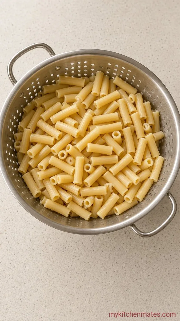 Garlicky Baked Ziti with Chicken Step 1: Cook the Pasta