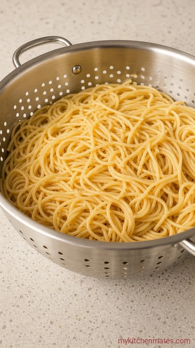 30-Minute Creamy Shrimp Carbonara Step 1: Cook the Pasta